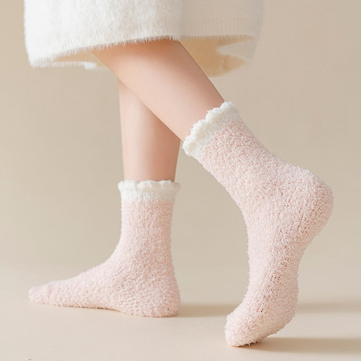 VoJoPi Fuzzy Socks for Women, 5 Pairs Soft and Warm Fluffy Winter Bed Cozy Sleeping Gifts Christmas Socks, Size 5-10 🍁 All In One Marketplace Canada