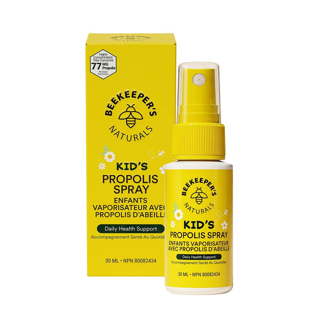 BEEKEEPER'S NATURALS Propolis Throat Spray for Kids - Made with 77mg Bee Propolis Extract - Natural Immune Support & Sore Throat Relief - Has Antioxidants & Gluten-Free (1.06 oz)