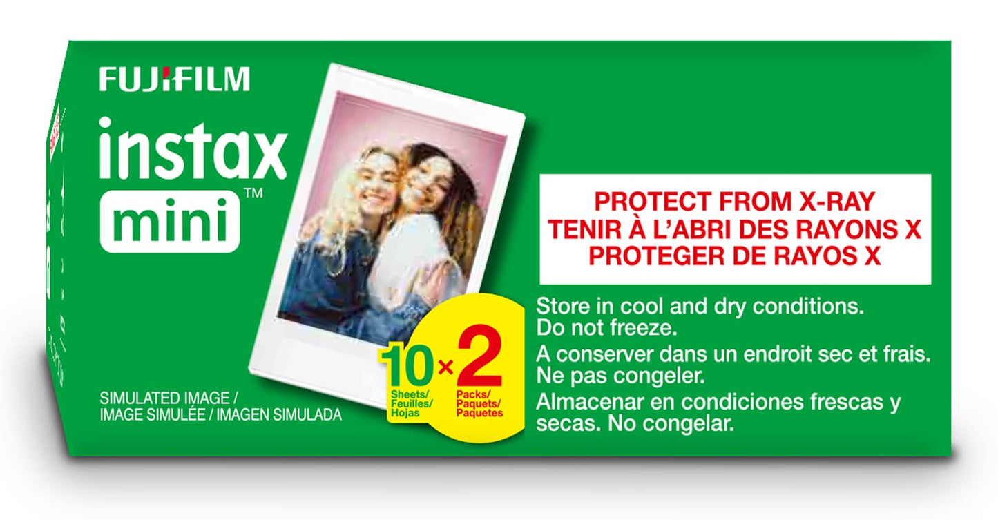 Fujifilm INSTAX Mini Instant Film Twin Pack, White (20 Exposures) - Available at All In One Marketplace Canada