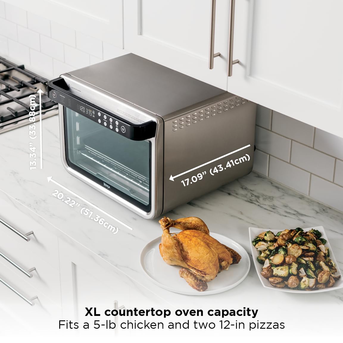 Ninja DT201C, Foodi 10-in-1 XL Pro Air Fry Oven, Stainless steel, 1800W (Canadian version)