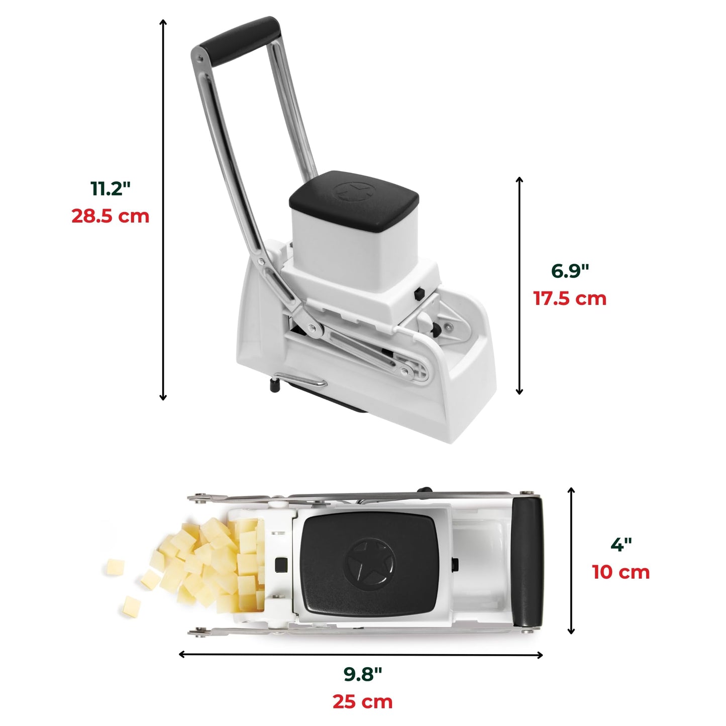 Starfrit Pro Fry Cutter & Cuber, 3-in-1 Potato & Vegetable Cutter Starfrit