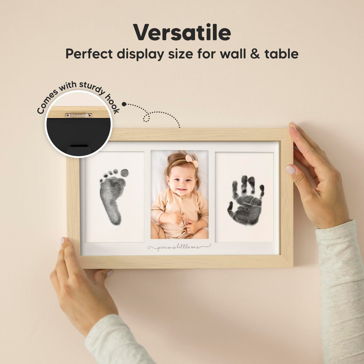 Inkless Hand and Footprint Kit, Boy Girl Newborn Keepsake (Ash Wood) 🍁 All In One Marketplace Canada