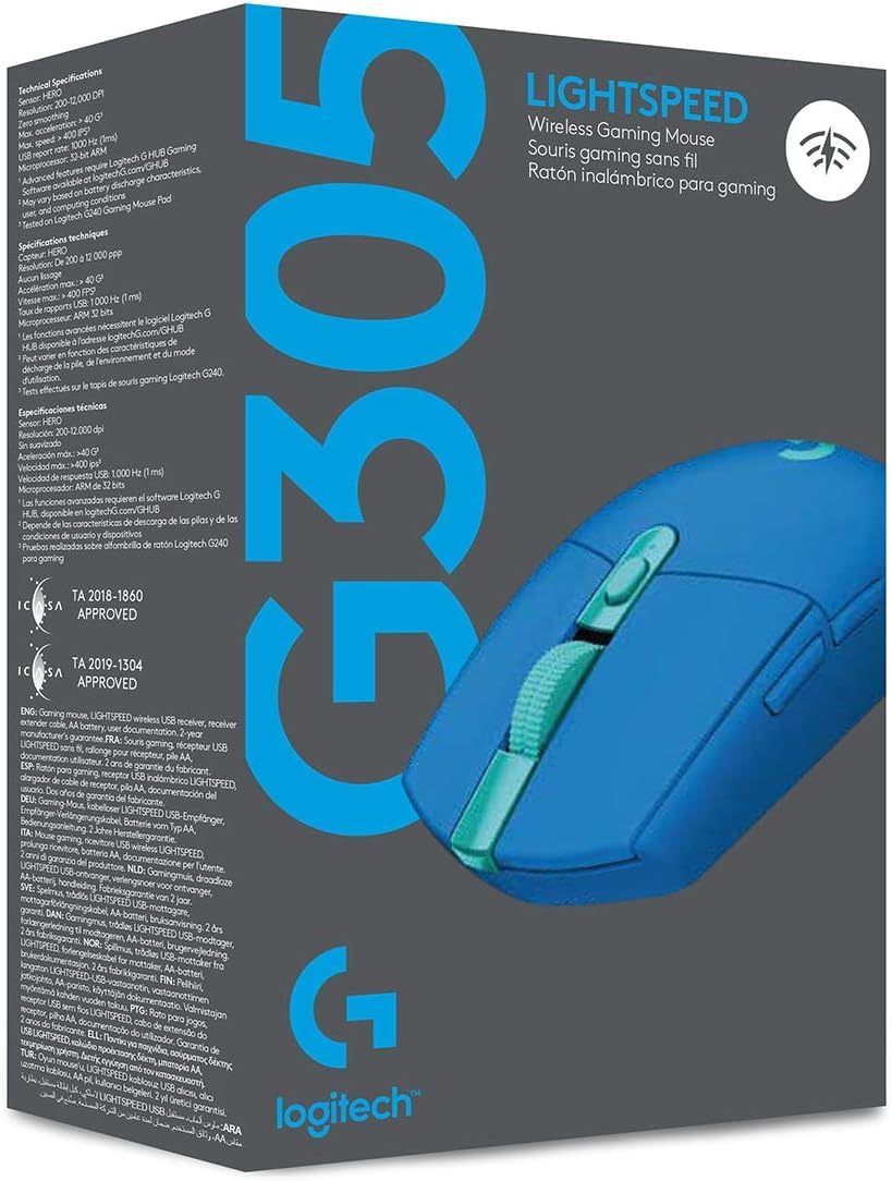 Logitech G305 Lightspeed Wireless Gaming Mouse - Blue