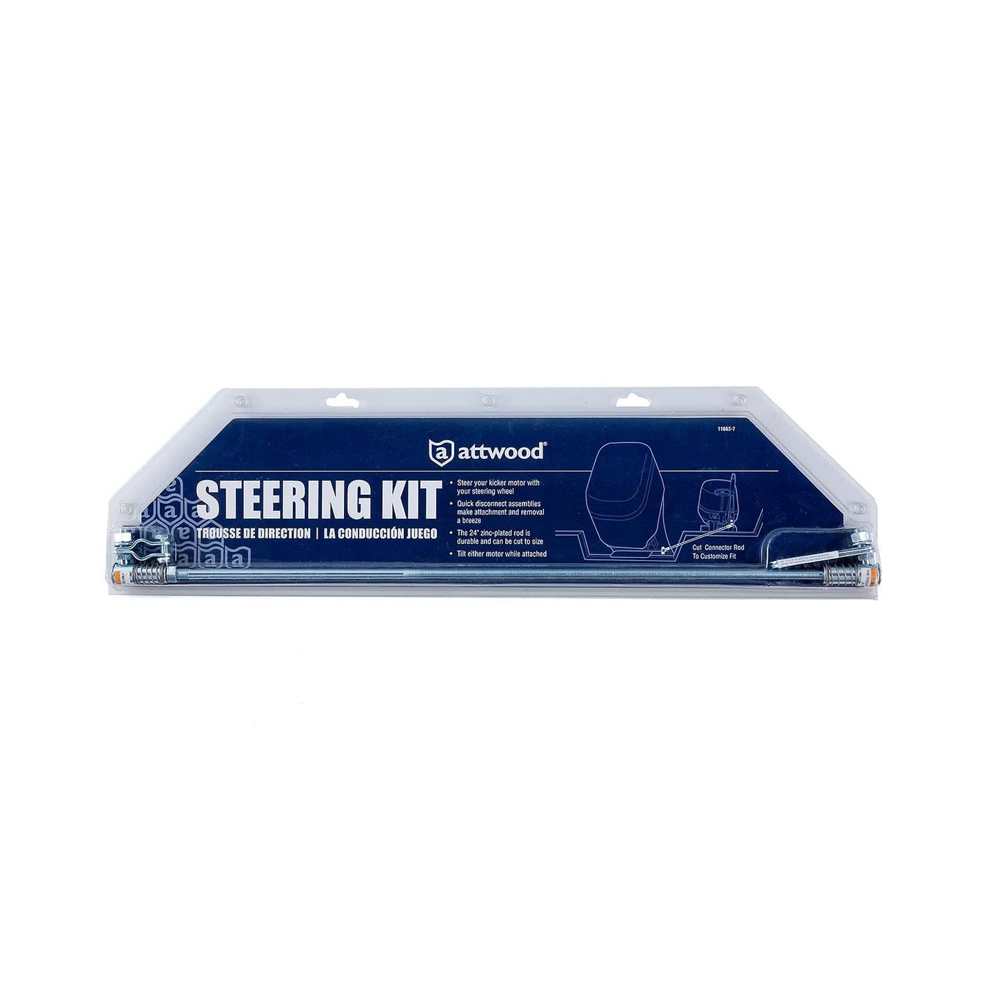 Attwood Outboard Kicker Motor Steering Kit 11663-7 attwood