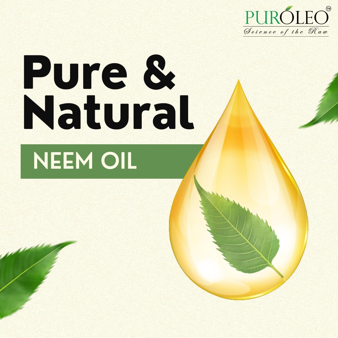 PUROLEO NEEM Oil 32 Fl Oz/946 ML (Packed In Canada) Pure and Natural Neem Oil for Multipurpose Use | Neem Oil extracted from NEEM Plante Chemical free Neem Oil Spray