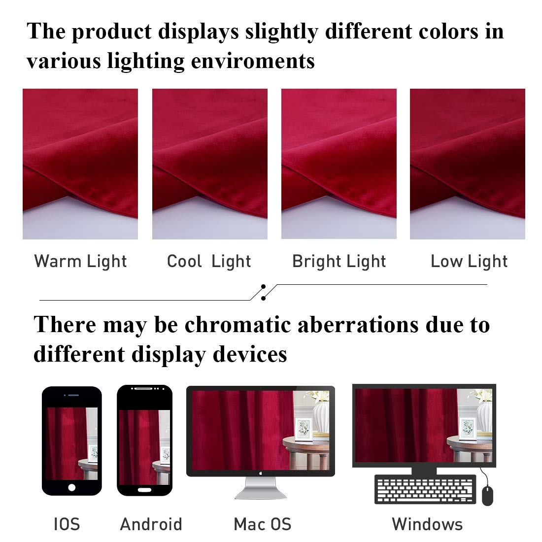 StangH Theater Red Velvet Curtains for Living Room Christmas Decor 2 Panels 🍁 All In One Marketplace Canada