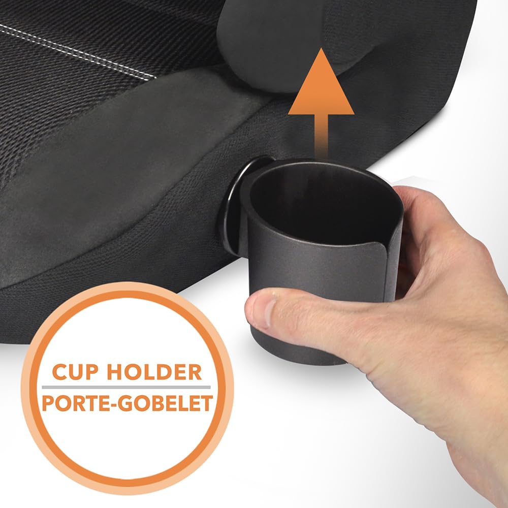 Harmony Youth Booster Elite with UAS (2-Pack) – Backless Belt-Positioning Booster Car Seat with Energy-Absorbing EPE Foam, For Children 18–50 kg (40–110 lbs) - Black