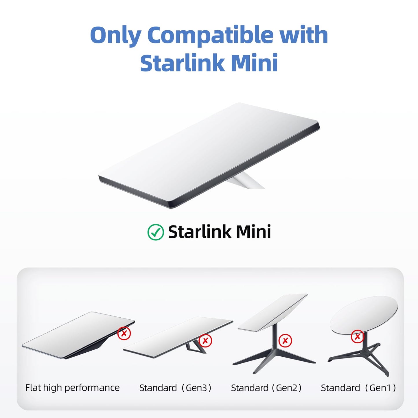 for Starlink Mini Tripod with Adapter(for Both 2025 New&Old Version), Adjustable Tripod Mount for Starlink Mini Dish, Portable Stand Mounting Kit for Star Link Mini Accessories for Outdoor Camping RV