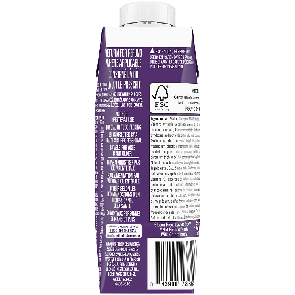 Resource 2.0 Calorie Dense Complete Nutrition Drink with 20g Protein Along with Vitamins & Minerals, Vanilla, 237ml, 24 count ReSource