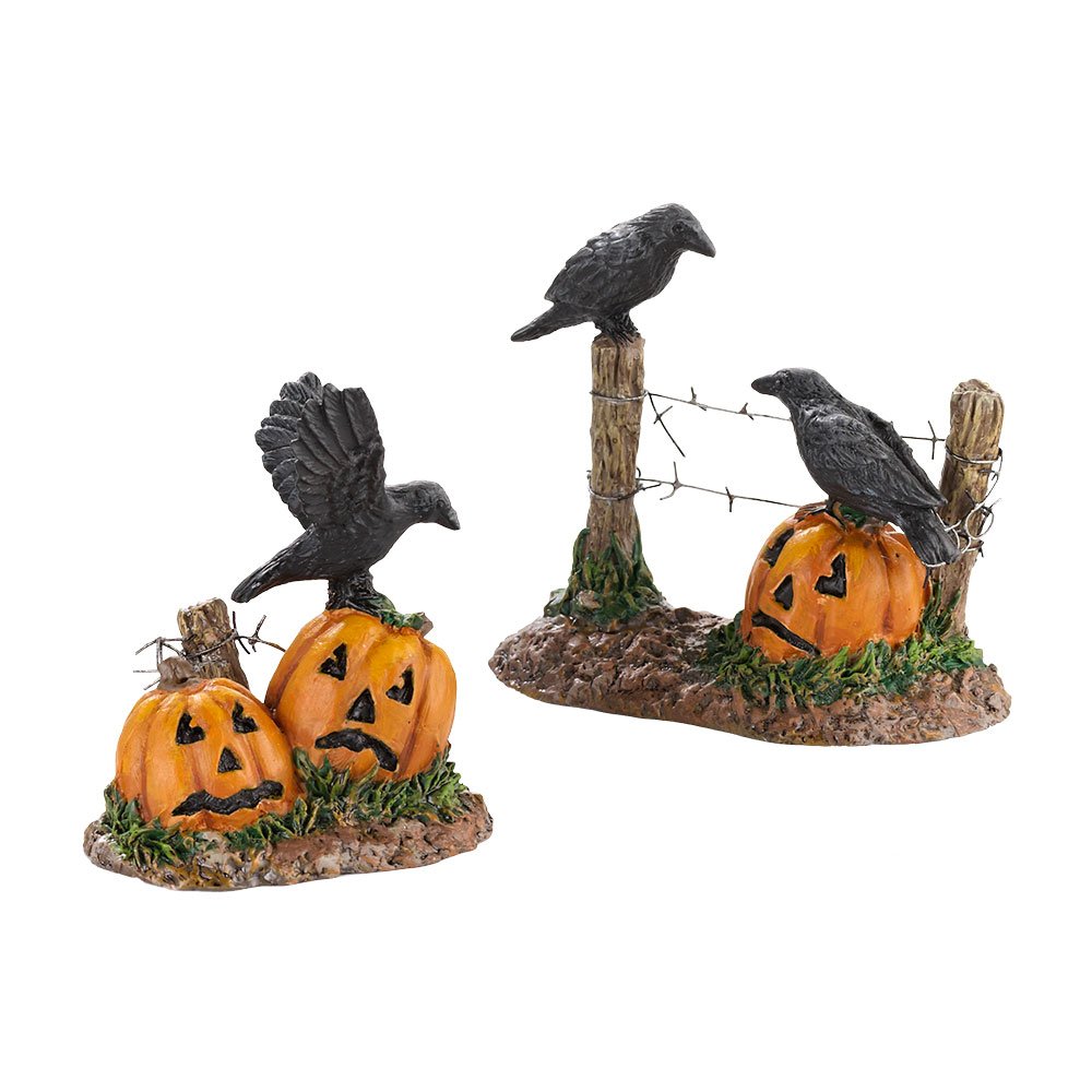 Department 56 Halloween Seasonal Decor Accessories for Village Collections, Halloween Ravens, 1.77-Inch