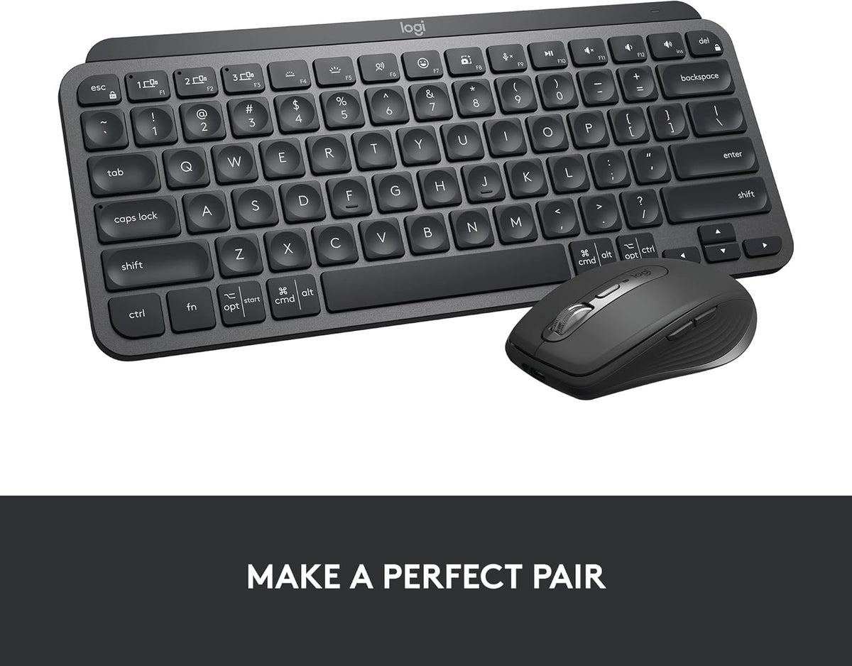 Logitech MX Keys Mini Minimalist Wireless Illuminated Keyboard - Graphite