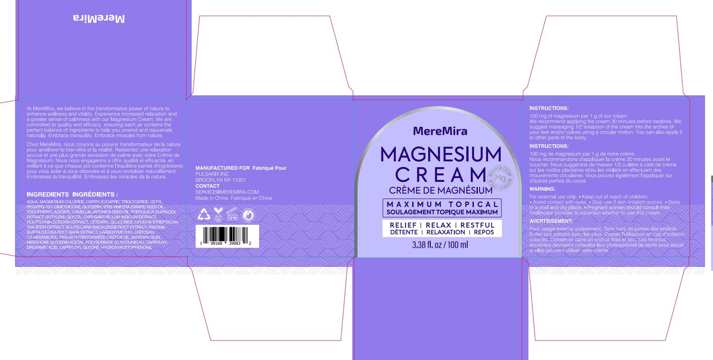Magnesium Cream for Sleep & Muscle Relief: Topical Night Calming & Deep Relaxation - Restless Cramps Leg & Joint Care Lotion - Lavender 3.38 Fl. Oz. - Available at All In One Marketplace Canada