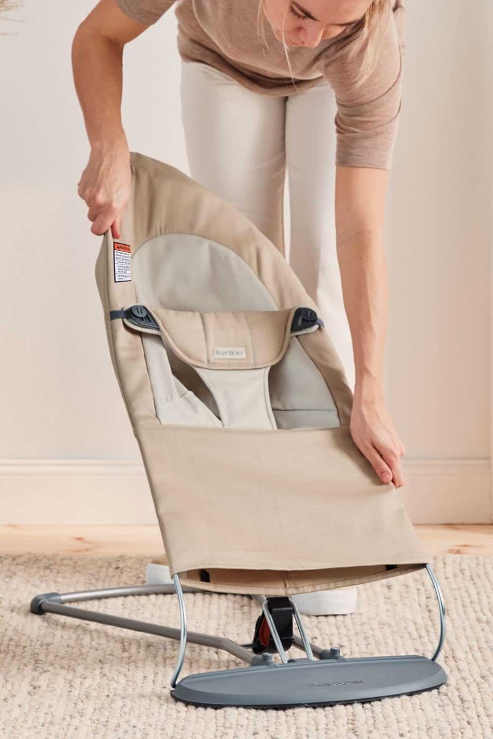 BabyBjorn Bouncer Balance Soft, Woven, Khaki/Beige BabyBjörn