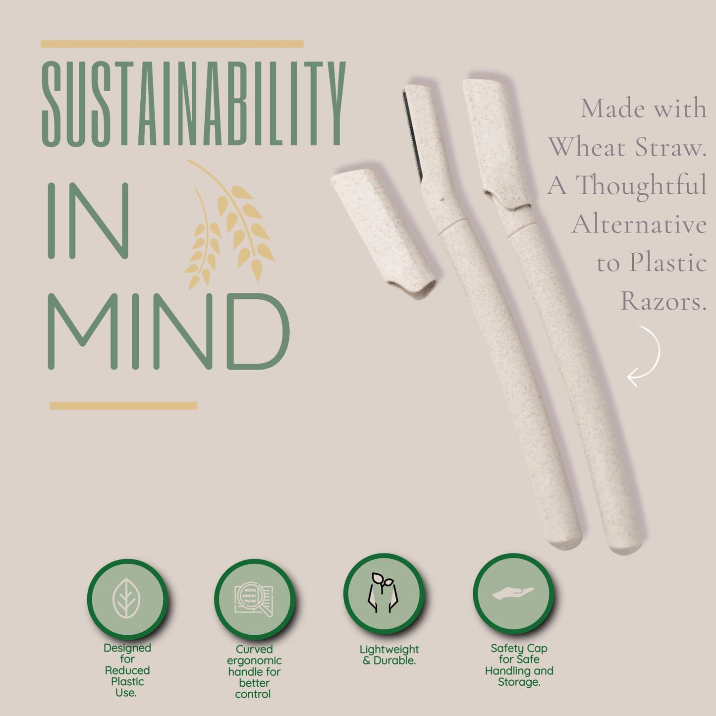 Jasclair Dermaplaning Razor for Women | Exfoliating Facial Razor for Peach Fuzz Removal & Smooth Skin | Precision Blade for Eyebrows & Face | Gentle At-Home Exfoliation Tool | Foldable, Reusable - Available at All In One Marketplace Canada