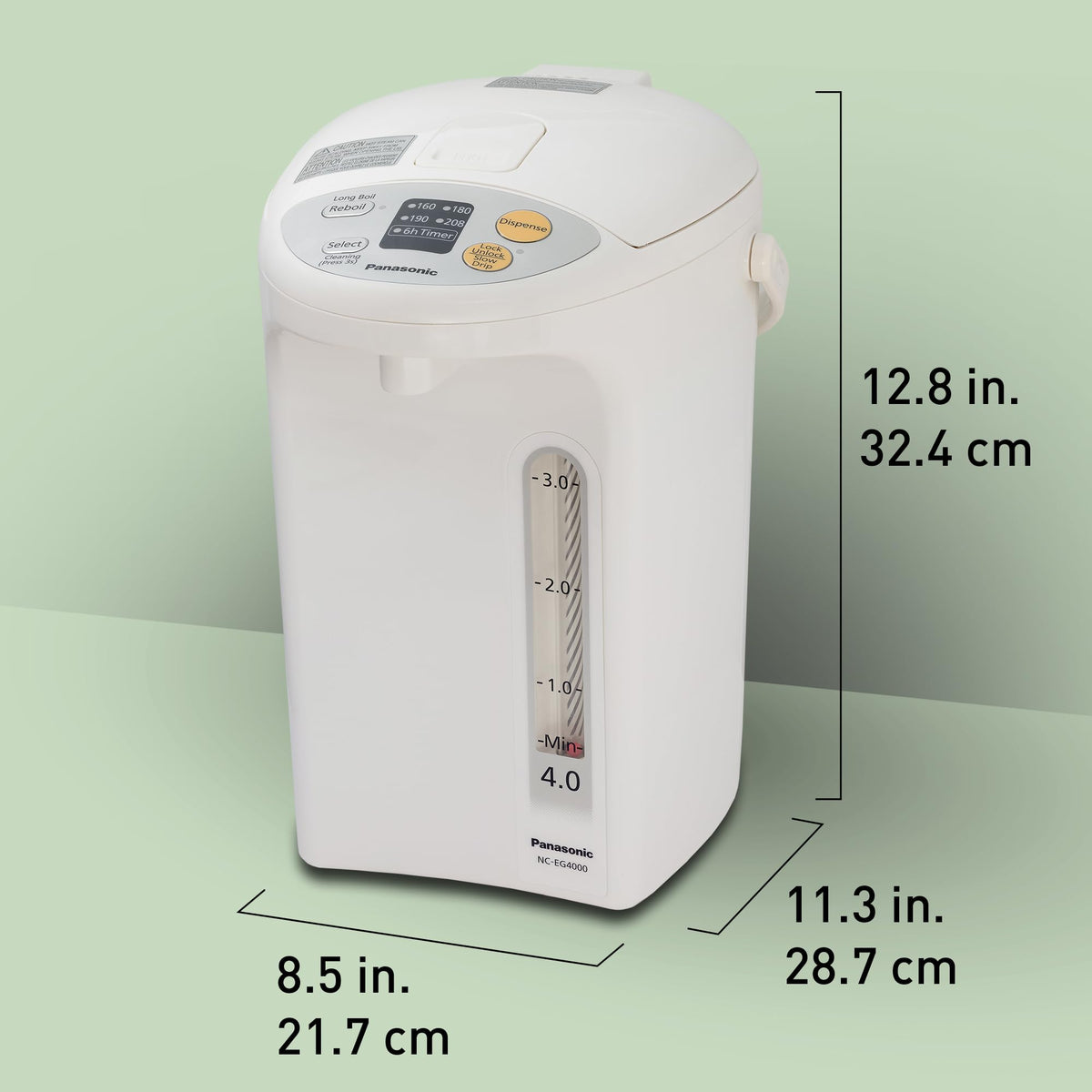 Panasonic NCEG4000 Thermo Pot with Electric Hot Water Dispensing, White