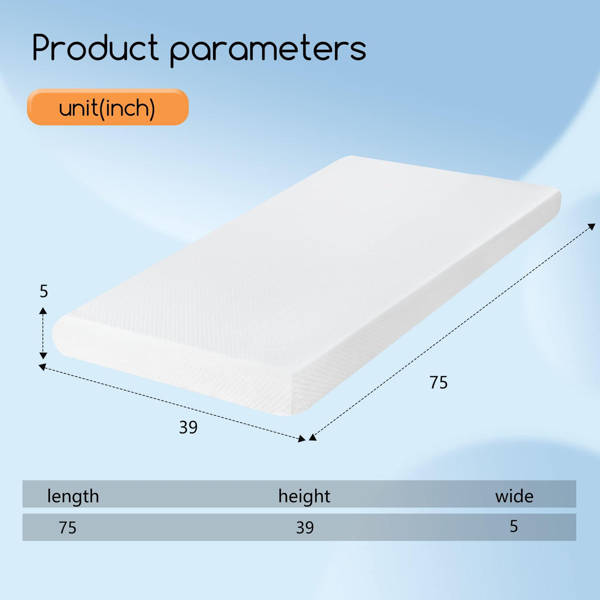 FDW Twin Mattress,5 Inch Gel Memory Foam Mattress, Medium Firm for Cool Sleep Pressure Relief, CertiPUR-US Certified/Bed-in-a-Box/Pressure Relieving