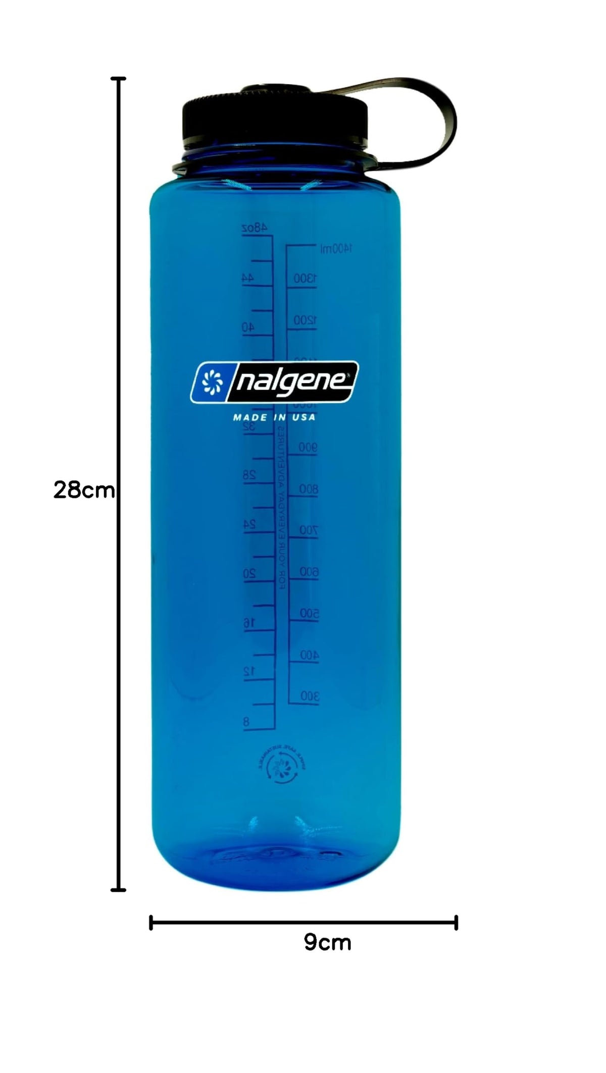 Nalgene 48 oz Wide Mouth Silo Water Bottle, Blue