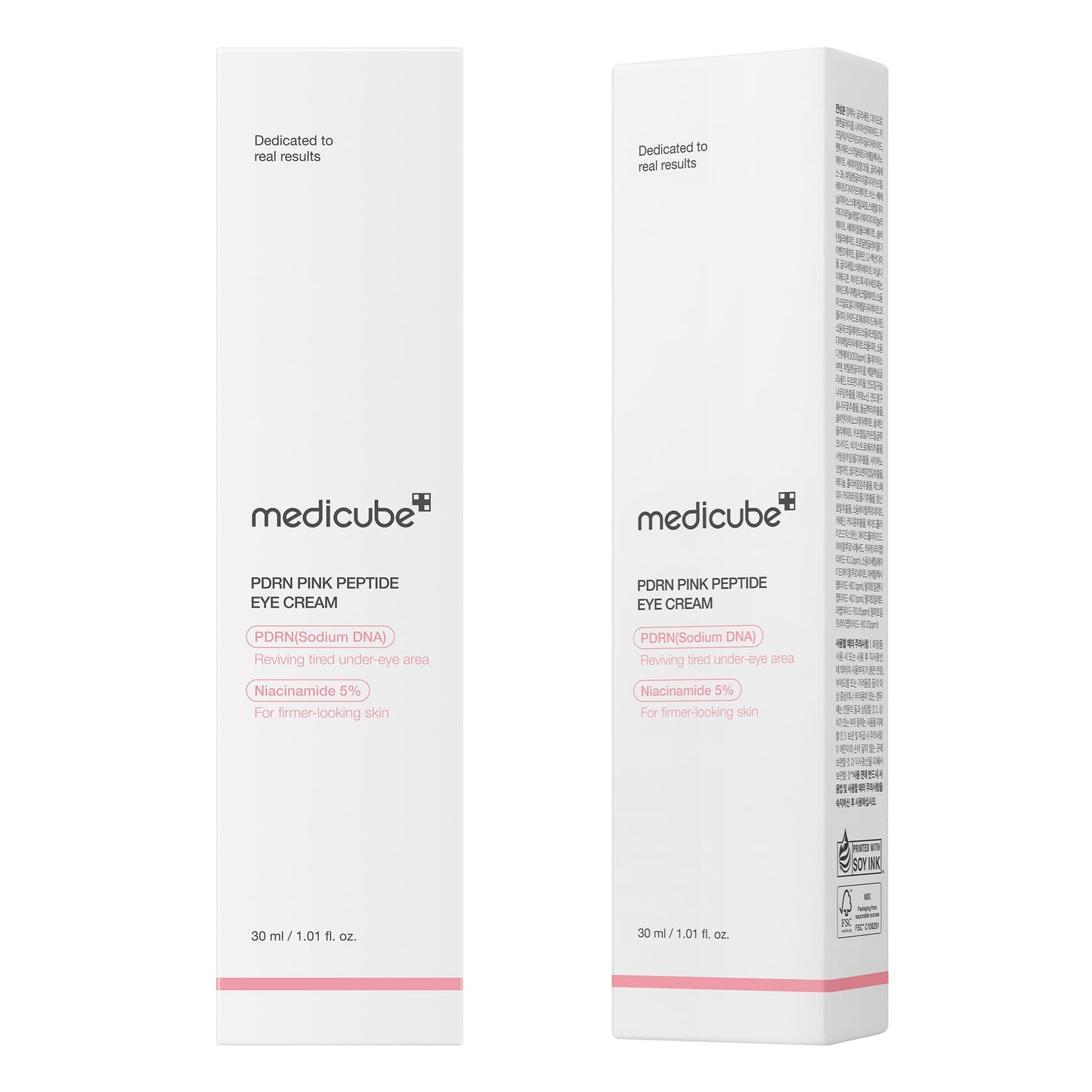 medicube Salmon DNA PDRN Pink Peptide Eye Serum with Niacinamide and 99% Purity Retinol for Fine Lines, Uneven Skin Tone, Korean Skin Care 1.01fl.oz - Available at All In One Marketplace Canada