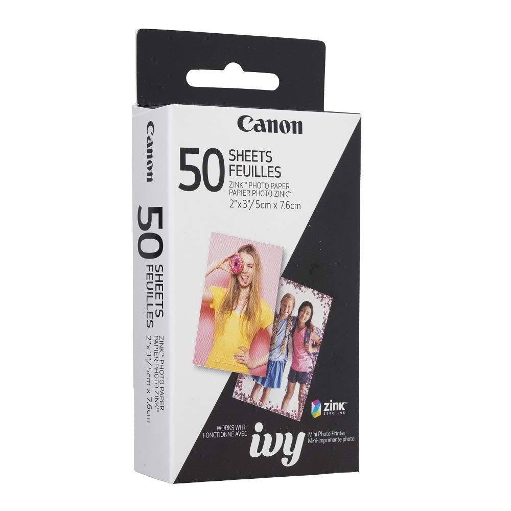 Canon 3215C001 Ivy Zink Photo Printer Paper, 50 Sheets