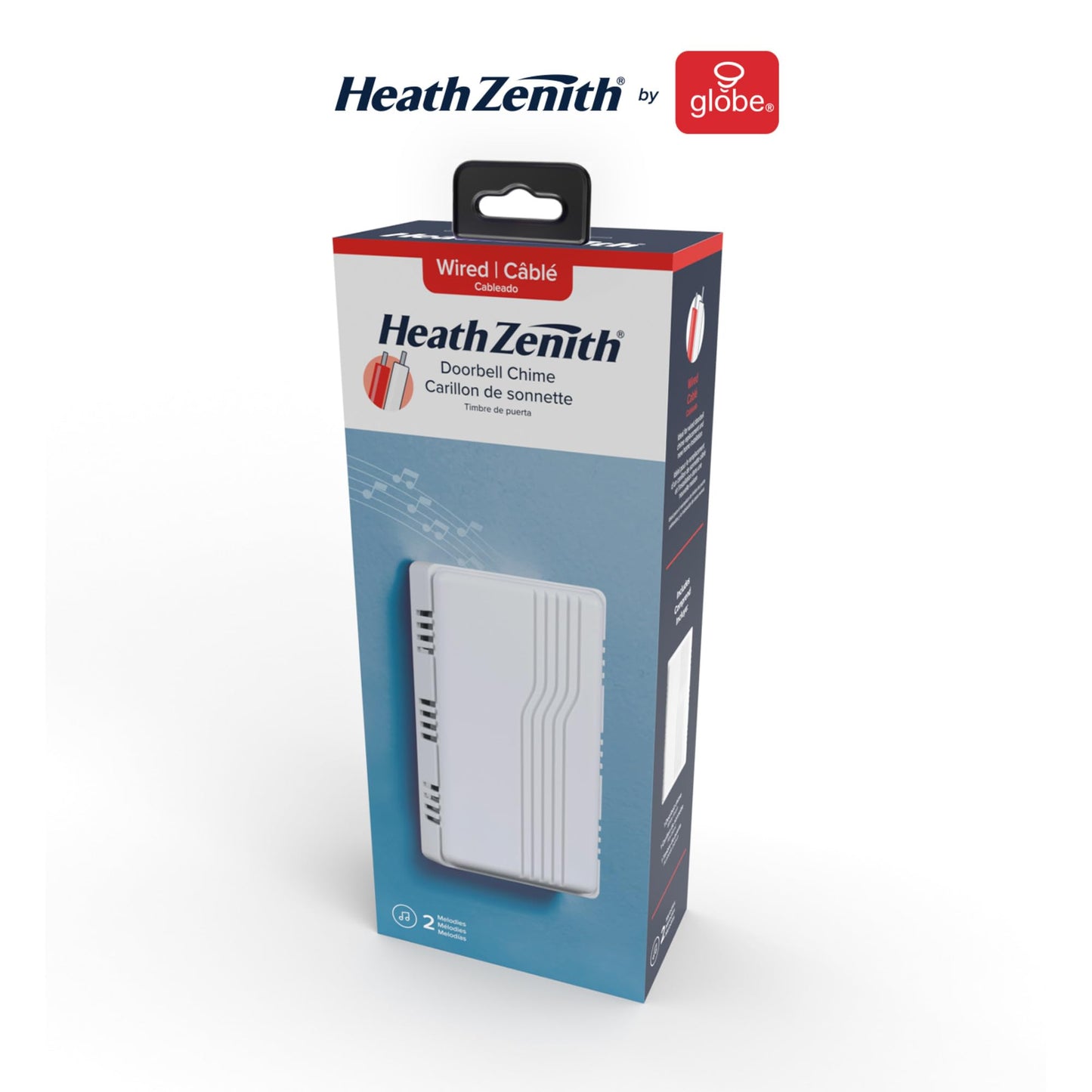 Heath Zenith White Plastic Wired Mechanical Doorbell Chime Heath Zenith