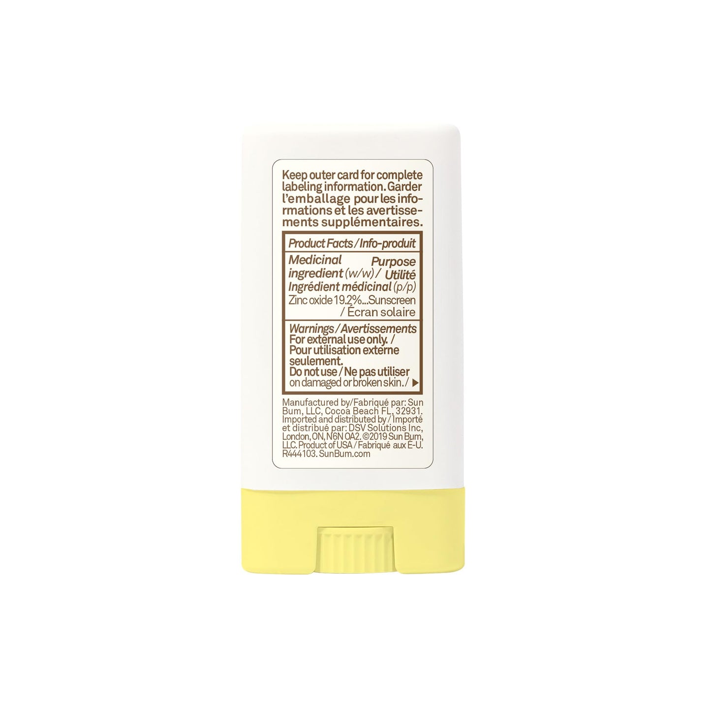 Sun Bum Baby Bum Spf 50 Sunscreen Face Stick | Mineral Uva/uvb Face and Body Protection for Sensitive Skin | Fragrance Free | Travel size | 13g
