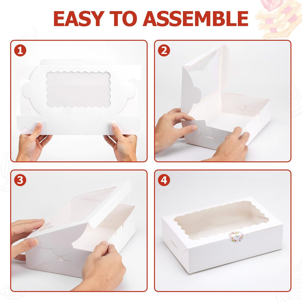 YODYZJ Cookie Boxes with Window, Pack of 20, 9x6x2.5 Inches 🍁 All In One Marketplace Canada