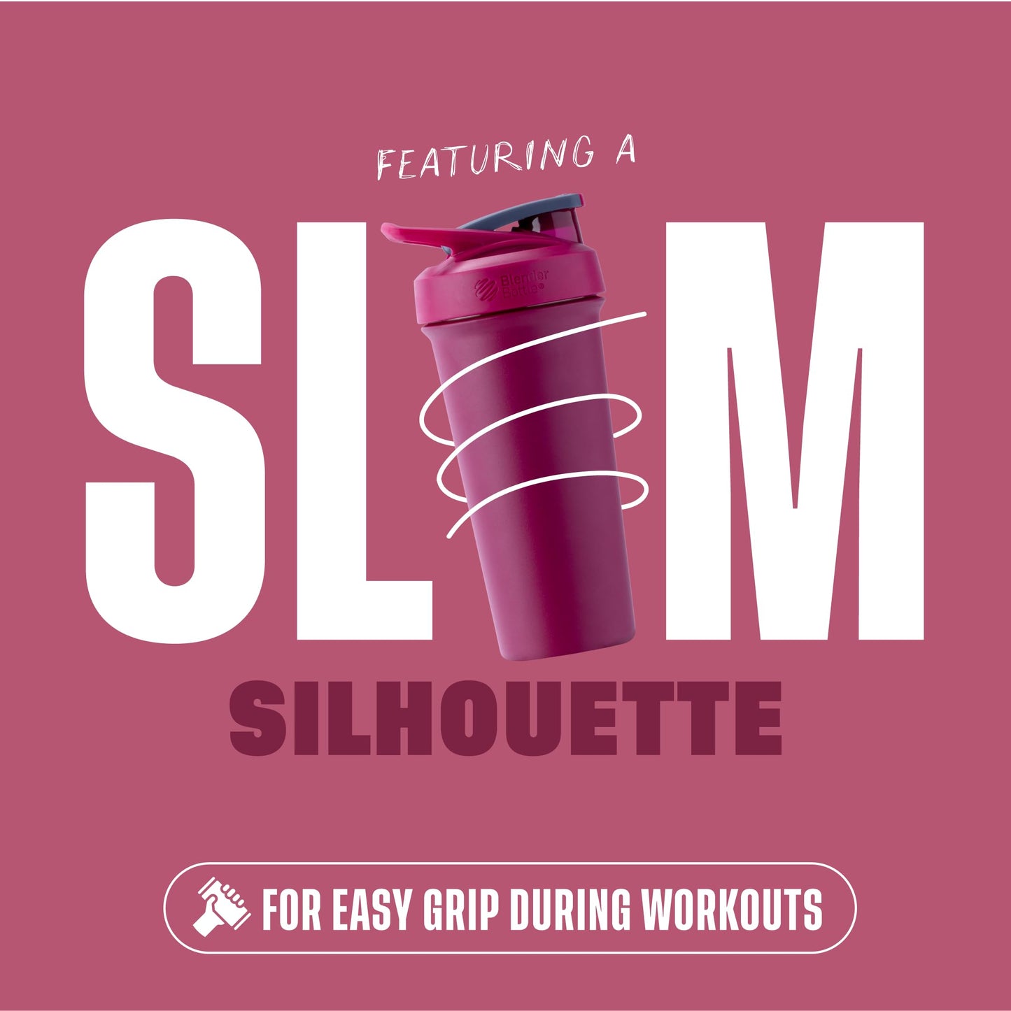 BlenderBottle Strada Sleek Shaker Cup Insulated Stainless Steel Water Bottle with Wire Whisk, 25-Ounce, Raspberry 🍁 All In One Marketplace Canada