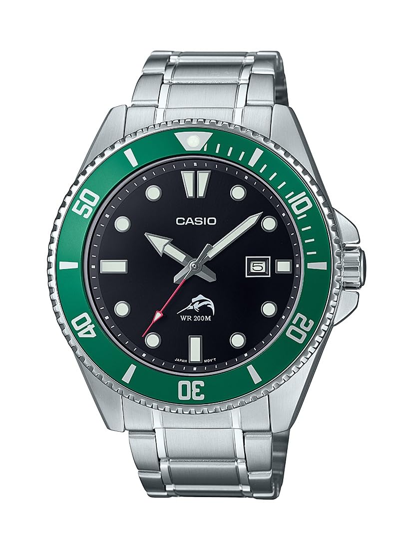 Casio MDV106 Series | Unisex Analog Watch | 200M WR | Stainless Steel Case | Resin Band | 2 Hand Analog (HR, Min, SEC) | Date Display | Screw Down Crown/Screw Down Caseback | 3 Year Battery, Casio