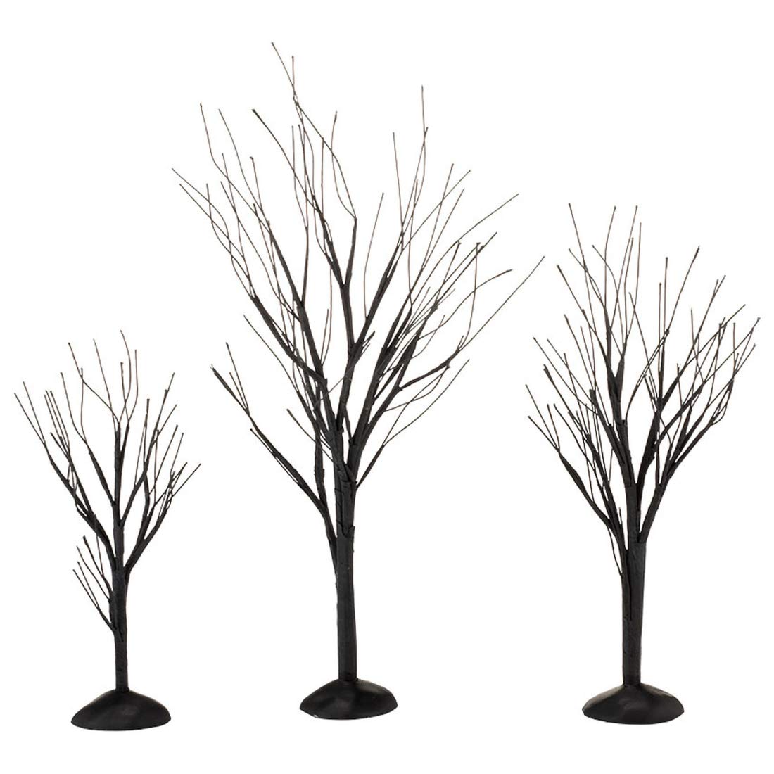 Department 56 Halloween Seasonal Decor Accessories for Village Collections, Black Bare Branch Trees, 1.77-Inch