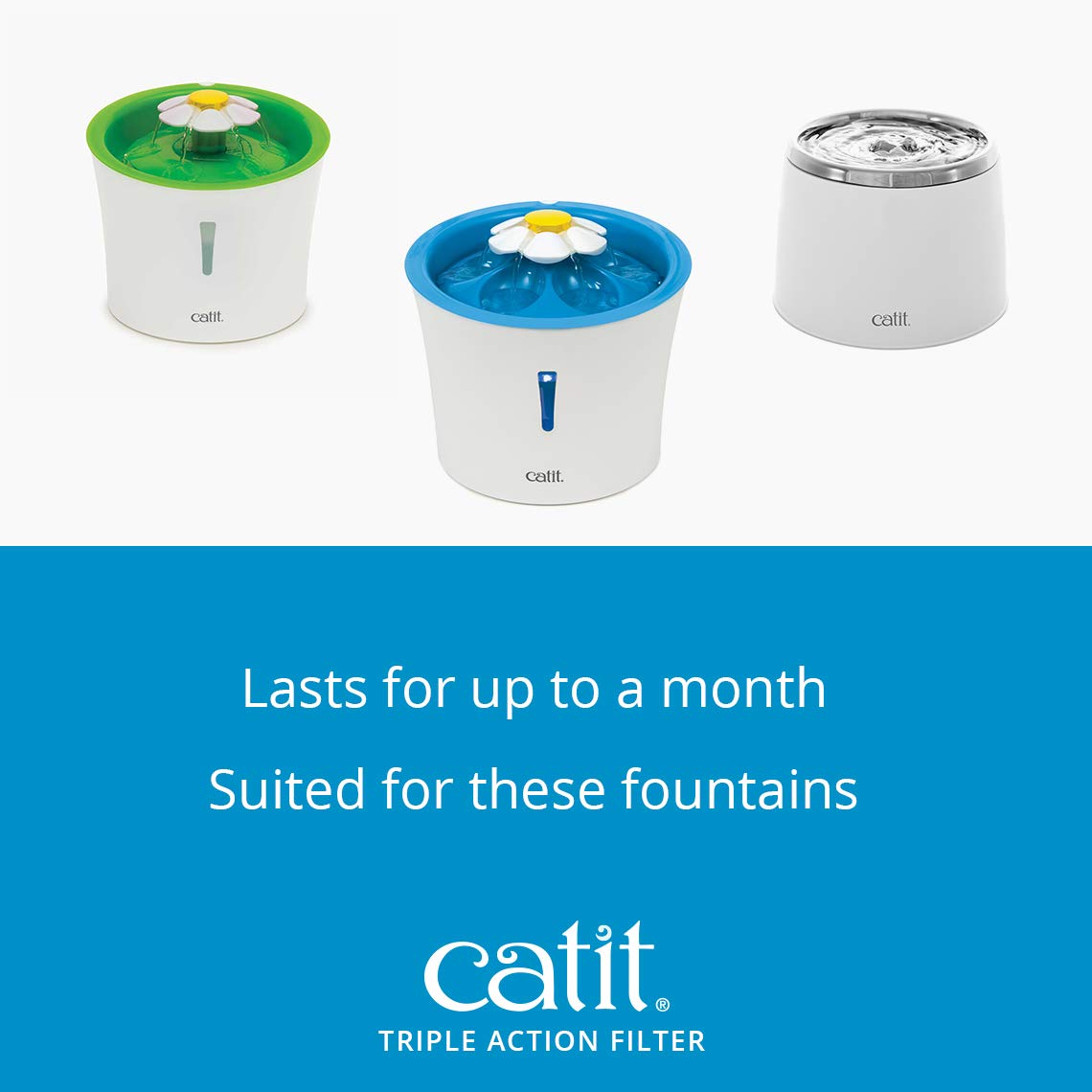 Catit Triple Action Fountain Filter - 12 Pack Catit
