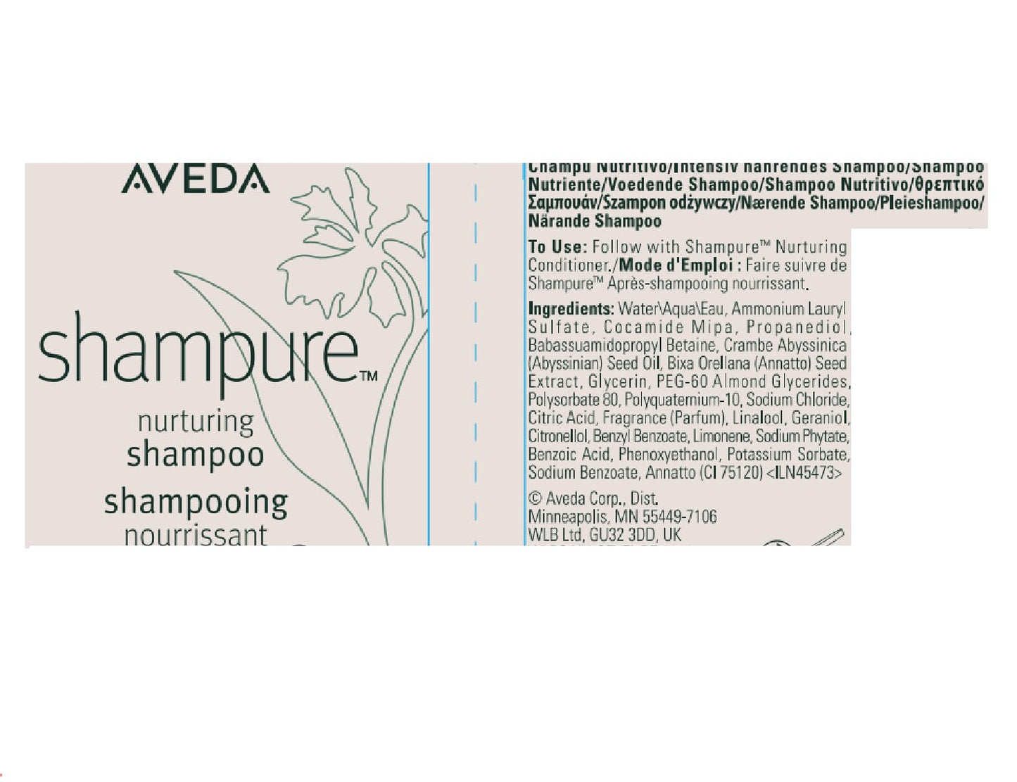 Aveda Shampure Nurturing Shampoo for Fine to Medium Hair | Gently Cleanses Hair | Daily Shampoo | 9% Naturally Derived* | Calming Aroma of Lavender & Ylang Ylang, 250ml - Available at All In One Marketplace Canada