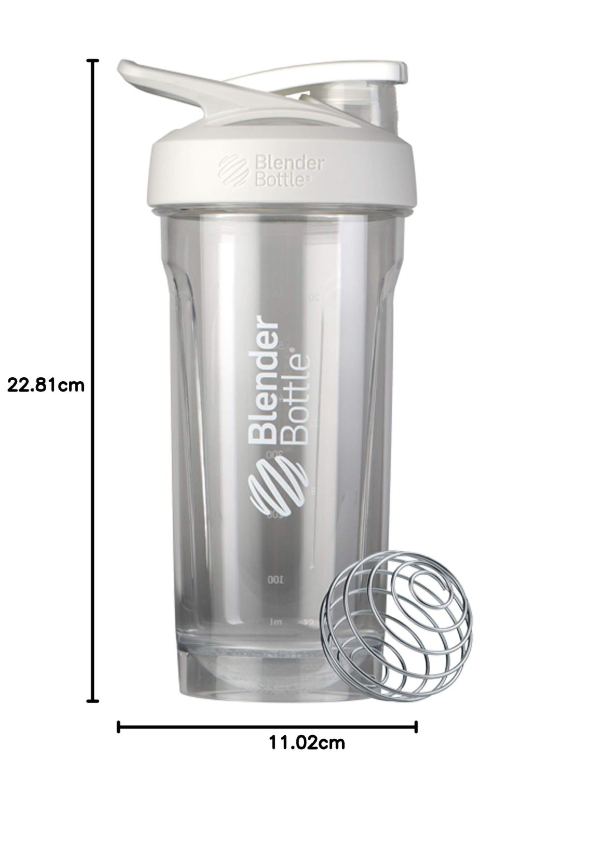BlenderBottle Strada Shaker Cup Perfect for Protein Shakes and Pre Workout, 28-Ounce, White