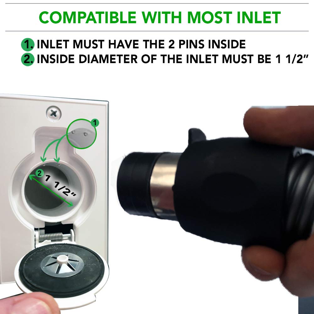 OVO Universal Central Vacuum Low Voltage Hose, Switch Control at The Handle, Fits Most Inlets, Crushproof, 30ft