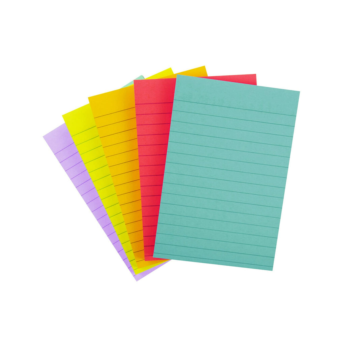 Post-it Super Sticky Notes, 4 x 6 in, Supernova Neons, 5 Lined Pads