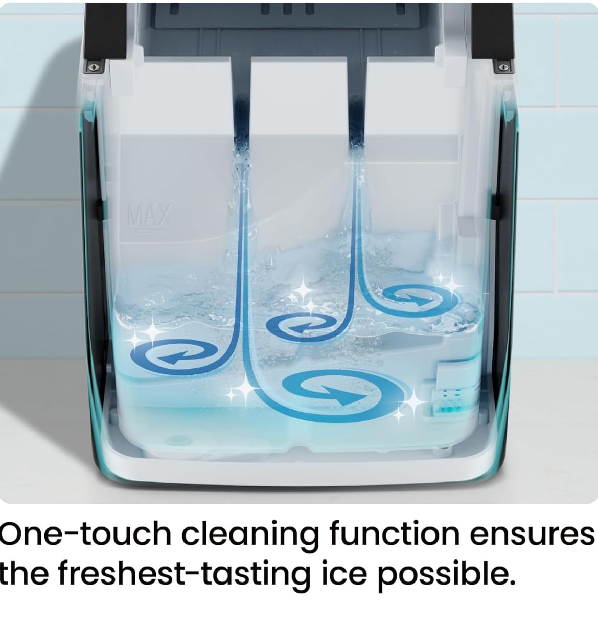 Iceman Dual-Size Ice Maker Countertop - Portable Ice Machine, Large and Small Ice Machine Maker with Self Cleaning, 9 Cubes in 7 Mins, 22lbs/24hrs, for Home, Kitchen, Office, Party, Ice Scoop Included - Available at All In One Marketplace Canada