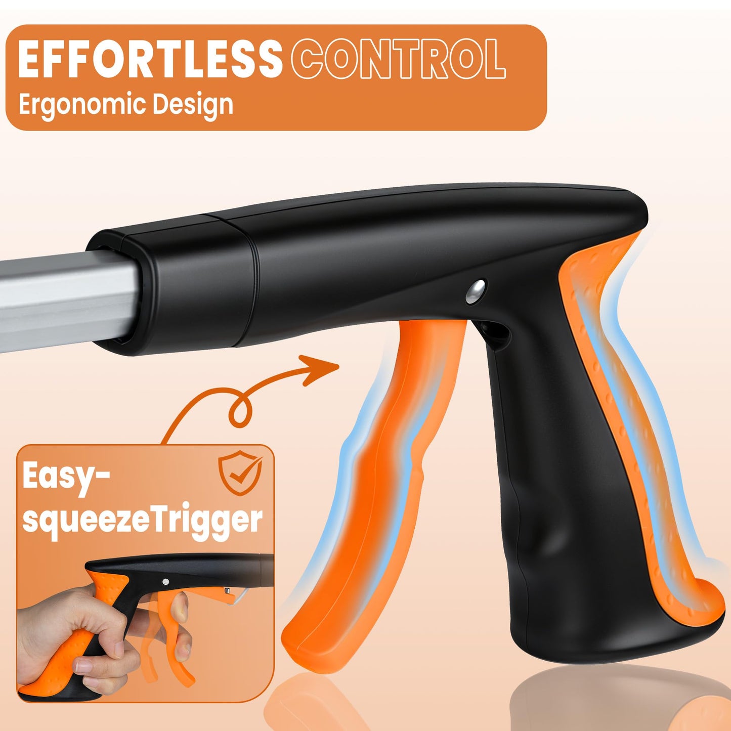 bemece 2-pack Grabber Reacher Tool, 32.68’’ (83cm) Garbage Picker Grabber, Foldable Magnetic Reacher Grabber for Seniors Adults - Blue & Orange - Available at All In One Marketplace Canada