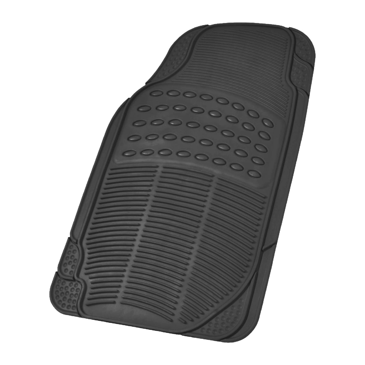 BDK All Weather Rubber Floor Mats for Car SUV & Truck - 4 Pieces Set (Front & Rear), Trimmable, Heavy Duty Protection