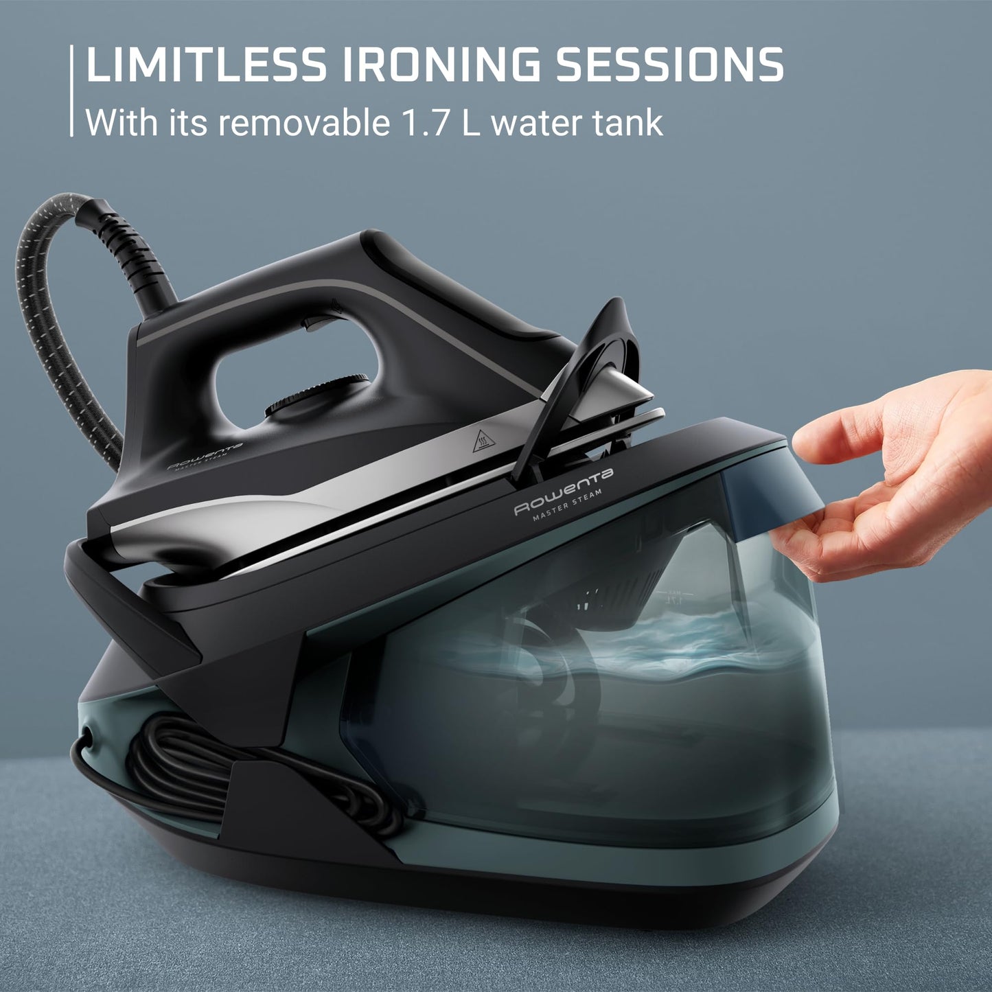 Rowenta Iron Steamer for Clothes Master Steam Station, Professional Steam Iron for Clothes with Stainless Steel Soleplate, 57 Oz, 400 Microsteam Holes, Built-In Pump, 1750 Watts, Black/Green, VR8338 🍁 All In One Marketplace Canada Rowenta