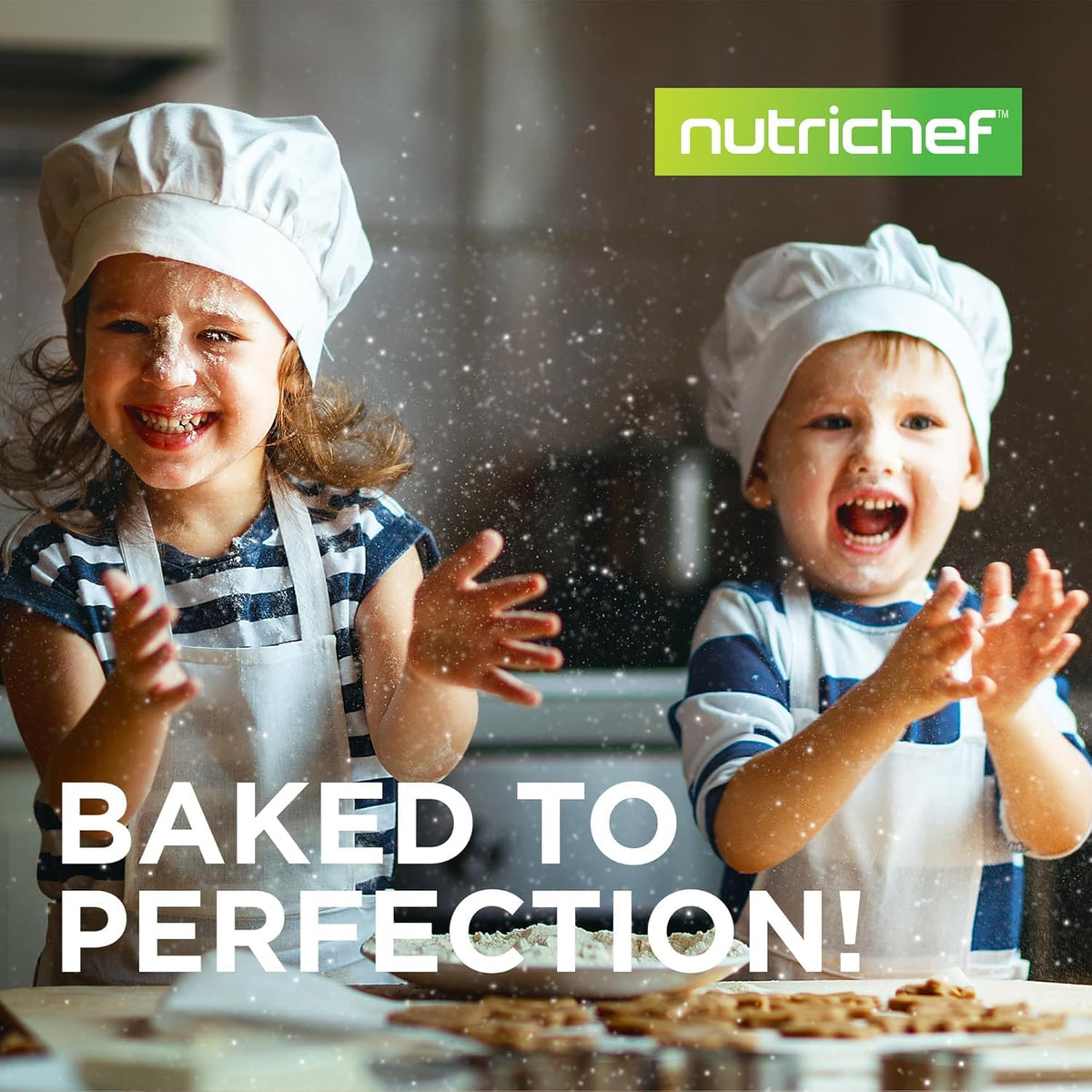 NutriChef Baking Sheet Set - 3 Piece Nonstick Cookie Sheets & Baking Pan Set, Carbon Steel Bakeware with Silicone Handles for Roasting, Meal Prep & Sheet Pan Dinners