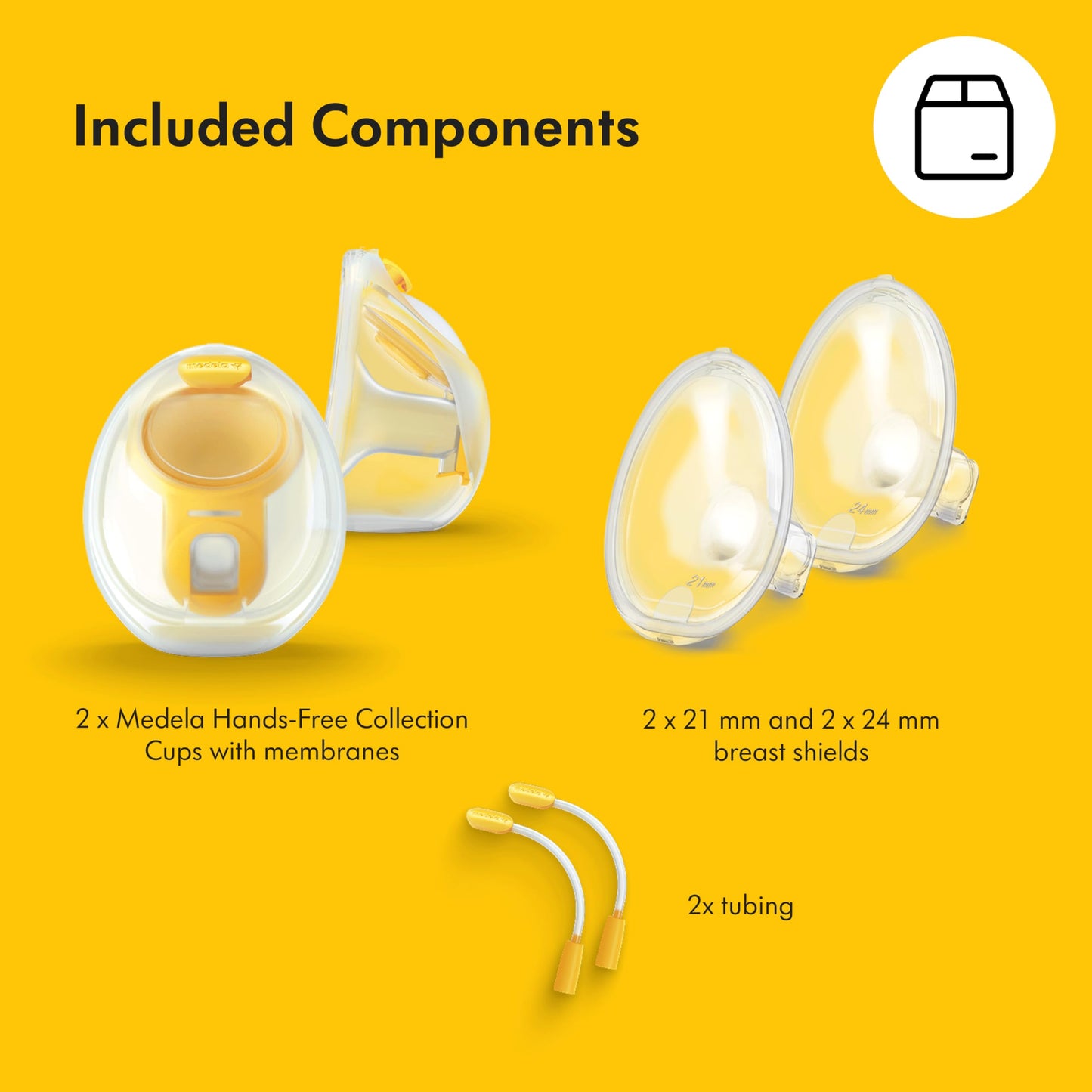 Medela Hands-free Collection Cups, Compatible with Freestyle Flex, Pump in Style with MaxFlow, and Swing Maxi Electric Breast Pumps, 1 set of 2 cups Medela