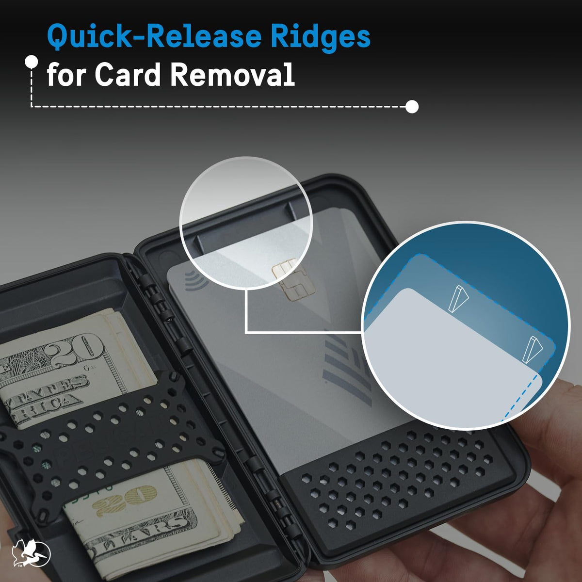Pelican MagSafe Wallet for iPhone - Slim Magnetic Phone Wallet - Black