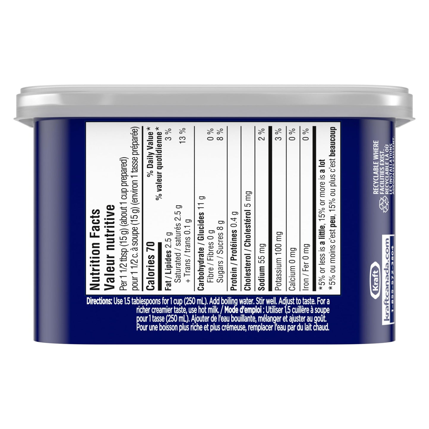 Maxwell House Café French Vanilla Flavoured Instant Coffee Beverage Mix – 8 Pack, 240g Canisters