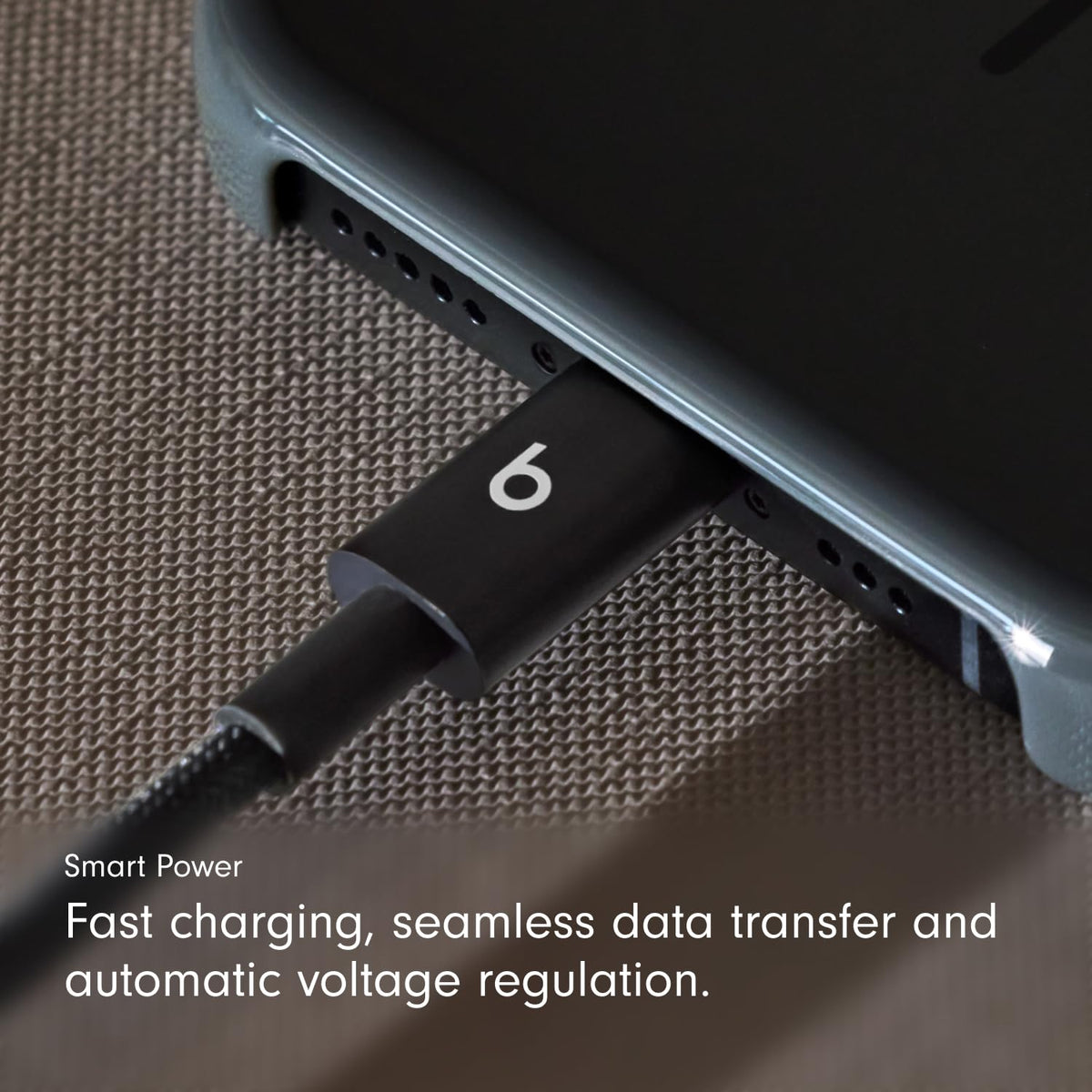 Beats USB-C to USB-C Woven Cable 2 Pack Fast Charging Durable/Tangle-Free Compatible Charger for Apple & Android Devices (1.5 m) - Bolt Black