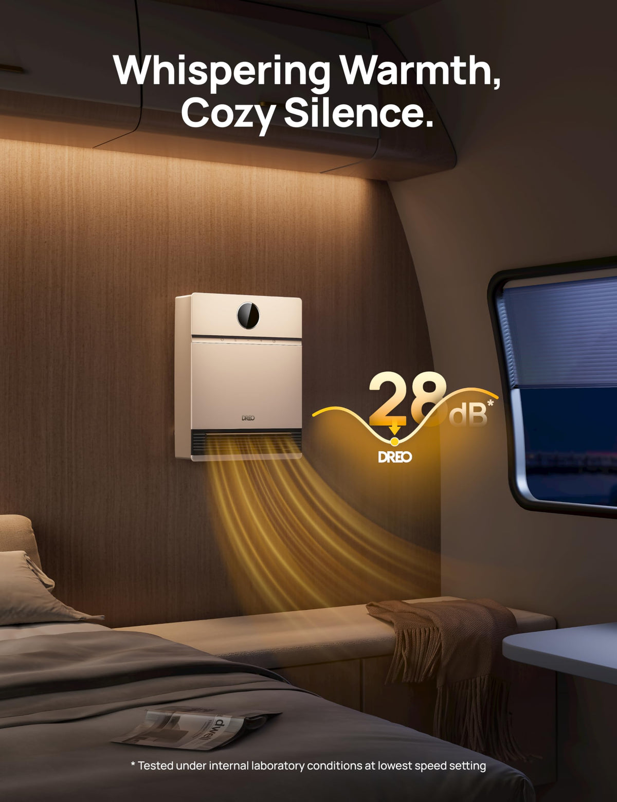 DREO Smart Wall Heater, IP24 Electric PTC Space Heater for Indoor Use, 30ยฐ Oscillation, Adjustable Thermostat, Remote Control, Works with Alexa, 24H Timer, Easy-mounted Heater for Bedroom, Office