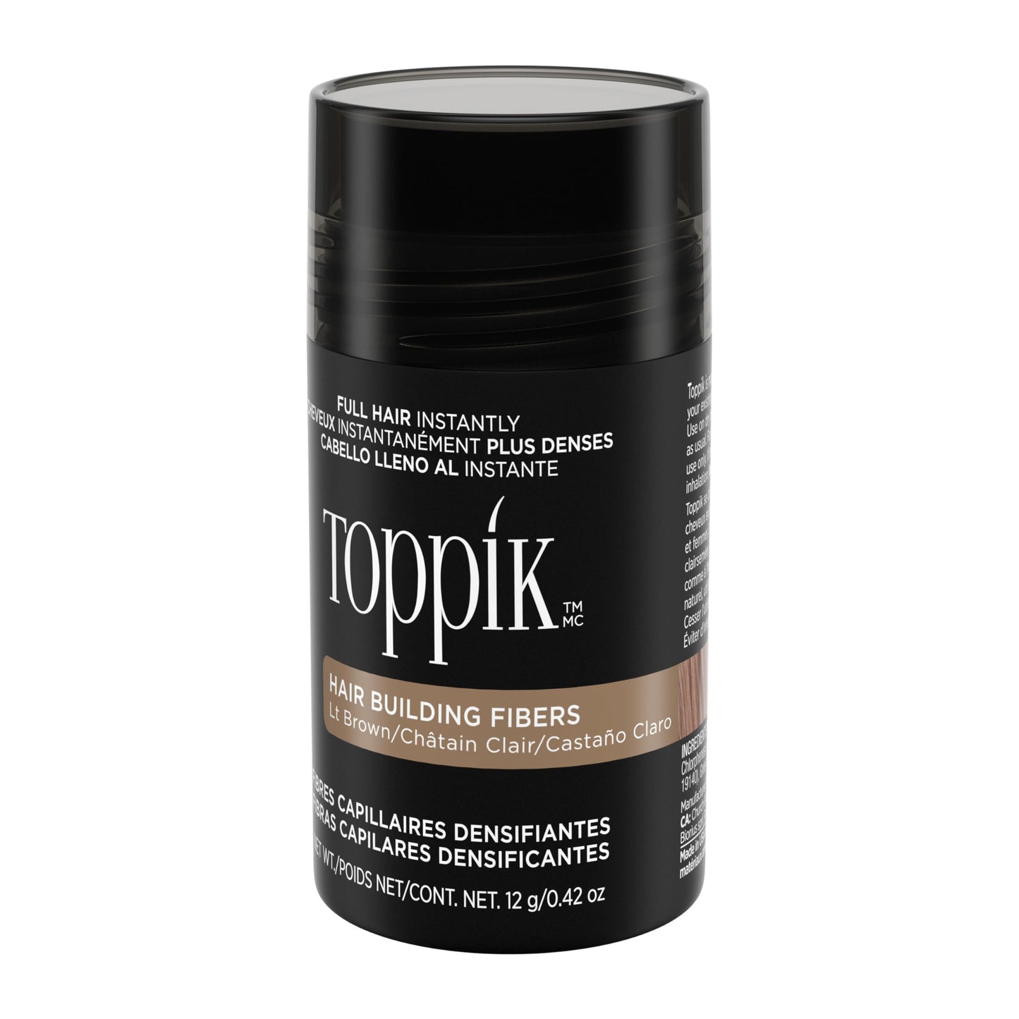 TOPPIK Hair Building Fibers,12 g, Fill In Fine or Thinning Hair, Instantly Thicker Looking, Multiple Shades for Men & Women