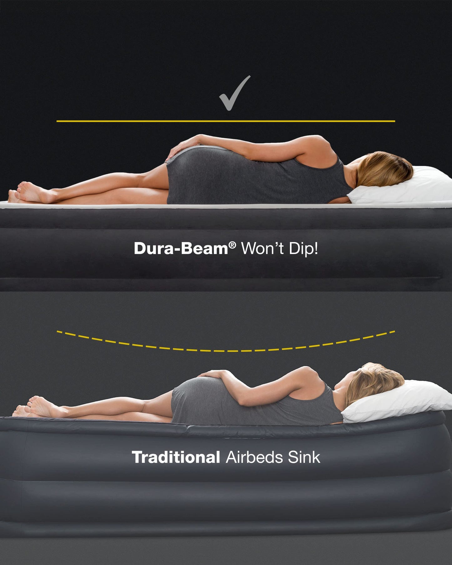 INTEX 64777E Dura-Beam Standard Prestige Air Mattress: Fiber-Tech – Twin Size – 10in Bed Height – 600lb Weight Capacity – Pump Included 🍁 All In One Marketplace Canada
