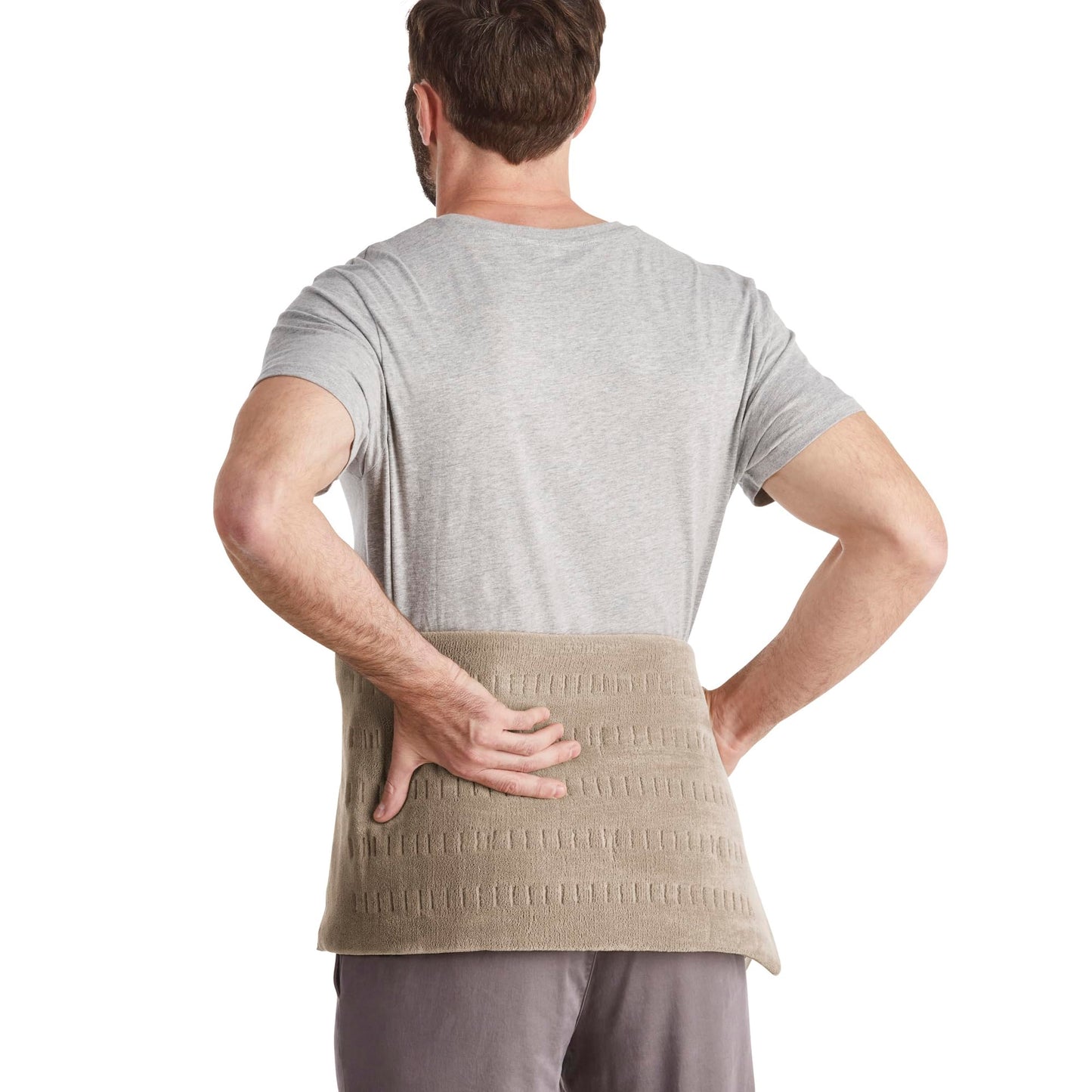 Sunbeam Premium King Size Heating Pad with Compact Storage - Moist Integrated Heating Pad for Pain Relief, 4 Heat Settings, 2 Hour Auto-Off, Beige - Available at All In One Marketplace Canada