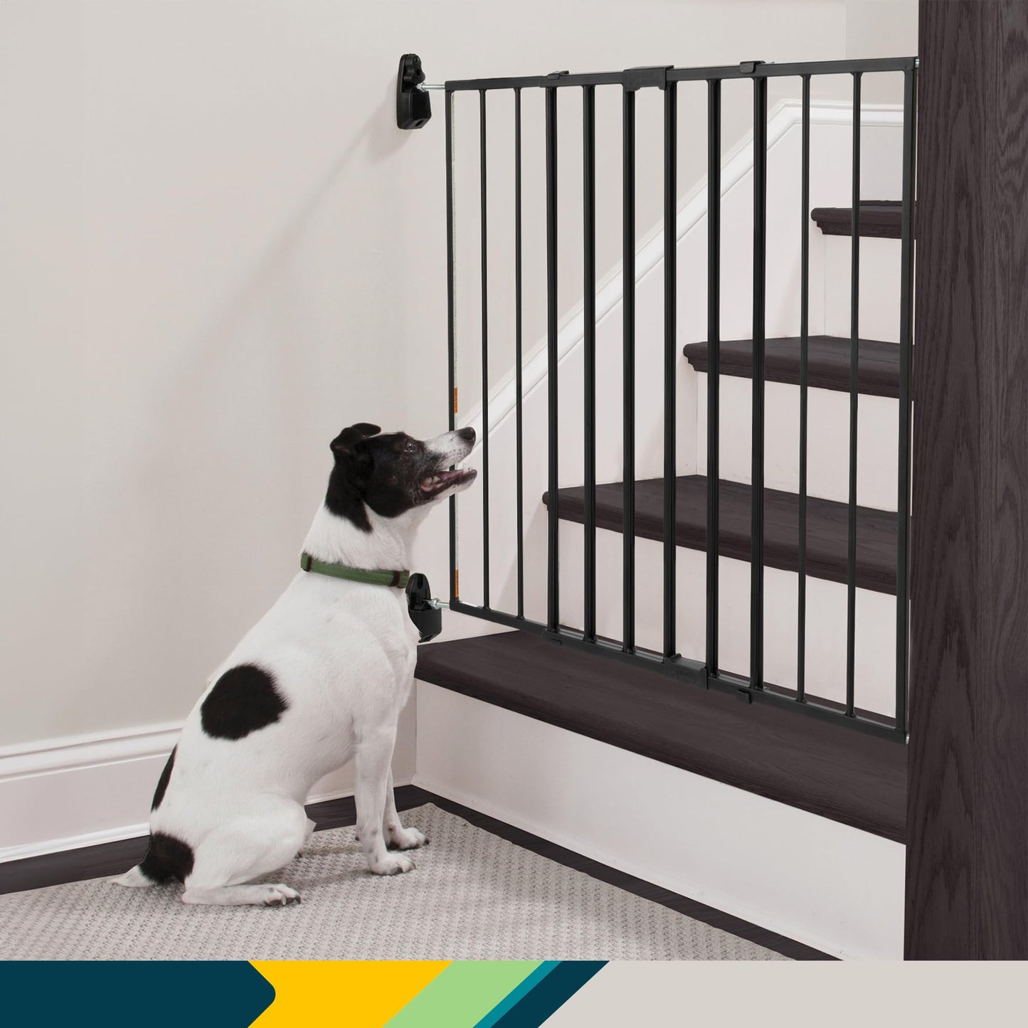 Safety 1st Top of Stairs Expanding Metal Baby Gate – Hardware-Mounted for Stairs, Hallways & Doors, Adjustable 27”-42” Wide, Pet & Dog Gate, Black 🍁 All In One Marketplace Canada