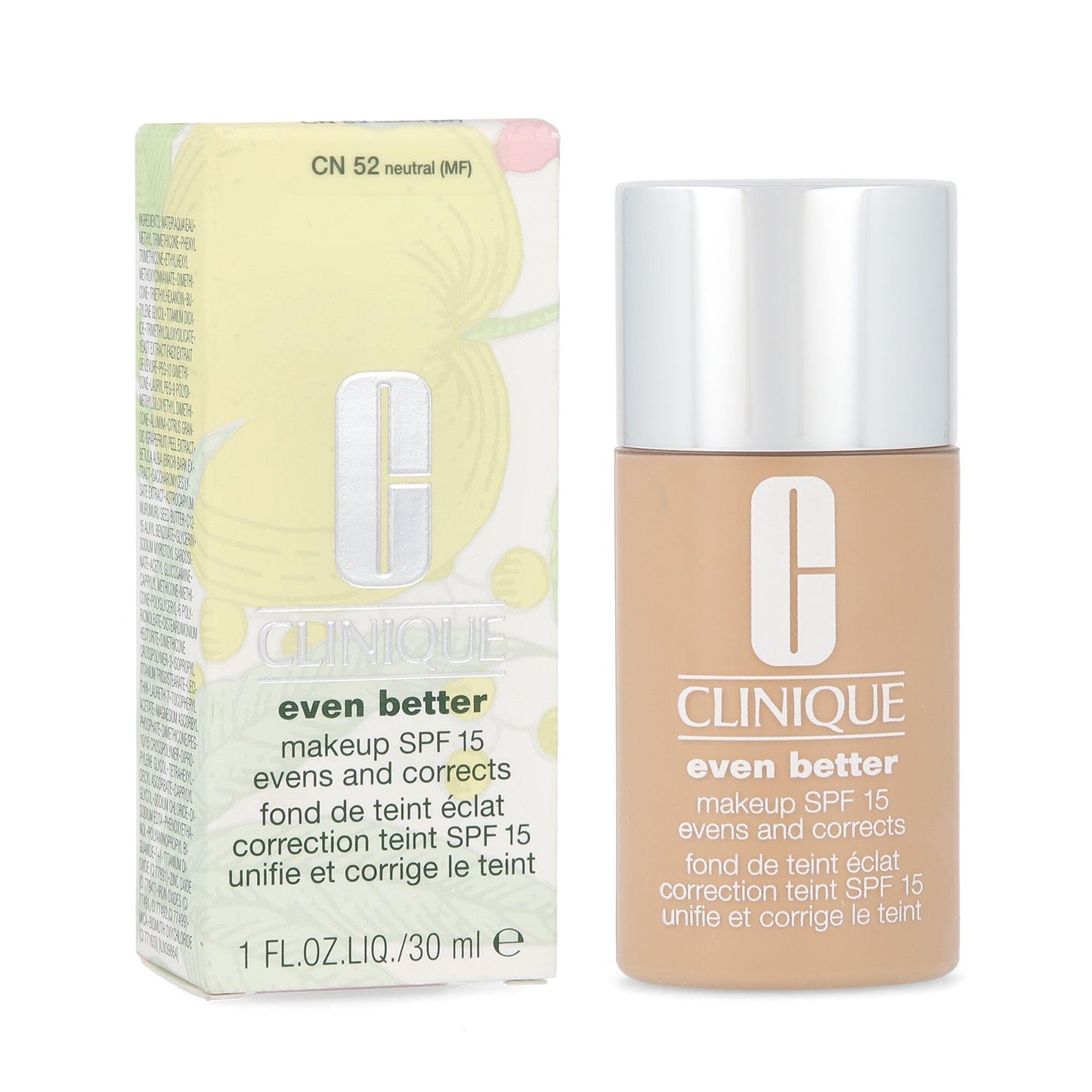 Clinique Even Better Makeup Medium Coverage Foundation Broad Spectrum SPF 15 | Evens Skin Tone + Reduces Dark Spots, Neutral Clinique