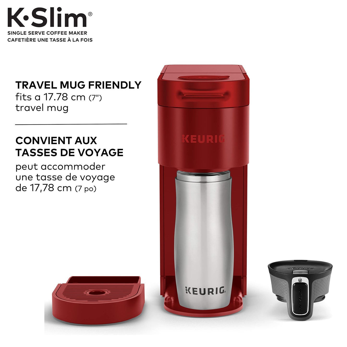 Keurig K-Slim Single Serve K-Cup Pod Coffee Maker, Featuring Simple Push Button Controls And MultiStream Technology, Scarlet Red ๐ All In One Marketplace Canada